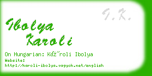 ibolya karoli business card